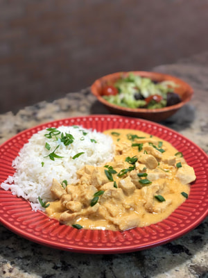 Strogonoff de Frango com Batata Frita